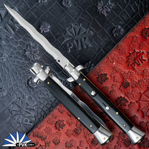 Frank B Italian Stiletto 11" Kris Blade Black Acrylic (28CM)