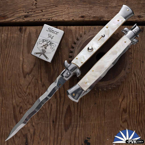 Frank B Italian Stiletto 11" Kris Blade, Mother Of Pearl (28CM)