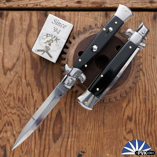 Frank B Italian Stiletto 9" Bayonet Black ABS (23CM)