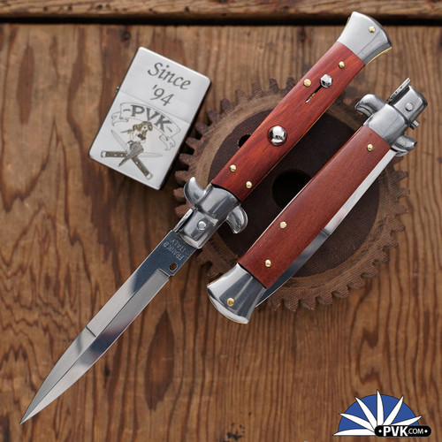 Frank B Italian Stiletto 9" Bayonet Red Wood (23CM)