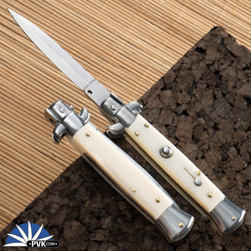 Frank B Italian Stiletto 9" Dagger Blade Faux Ivory (23CM)