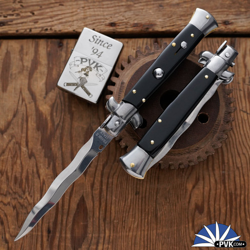 Frank B Italian Stiletto 9" Kris Blade, Black Acrylic (23CM)