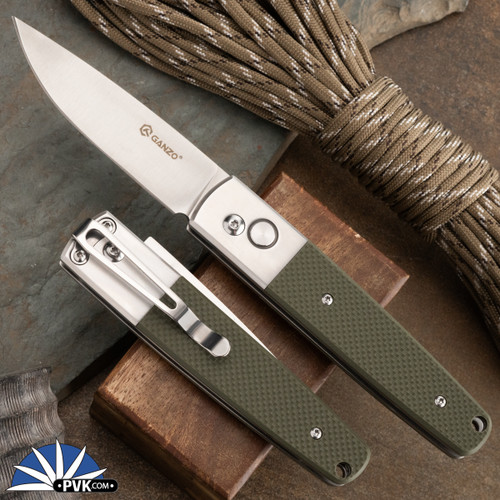 ANDROID - Pazzo Ganzo Auto Drop Point Satin Blade Black G10 G7211-BK - PVK