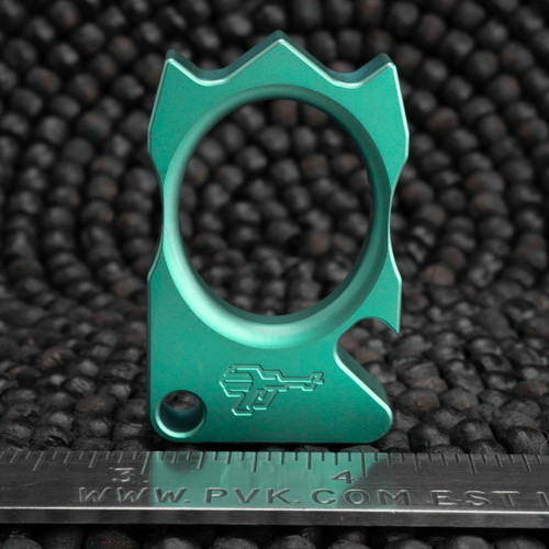 Griffworx/Carver Knife Co. Titanium Scalper V2 Teal Anodized
