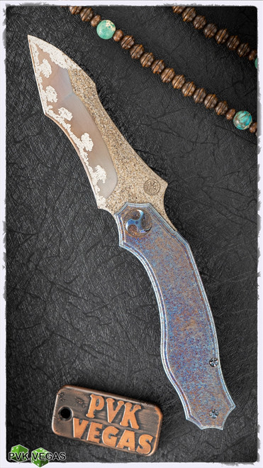 Glenn Waters Titan, Carbidized M390, Anodized & Carbidized Titanium Scales