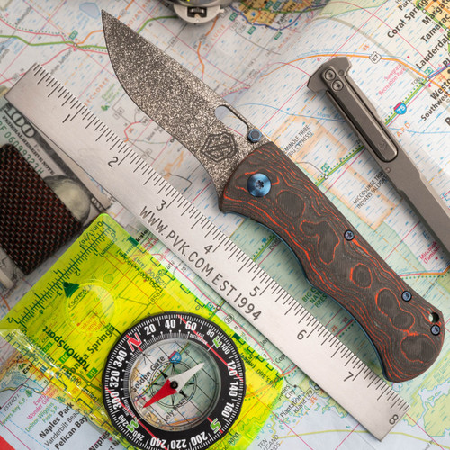 John Gray Rostrum, Black Rain Recurve, Orange & Black Camo Carbon, Blue Textured Ti