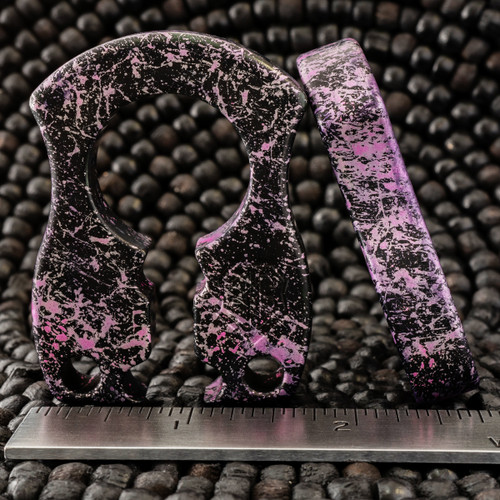 John Gray 1/2" Keyper Aluminum Splash Anodized Black/Pink Pattern