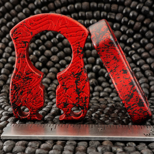 John Gray 1/2" Keyper Aluminum Splash Anodized Red/Black Pattern