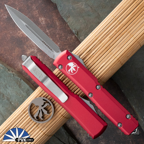 Microtech Ultratech 122-10APPK Double Edge Apocalyptic Blade, Pink