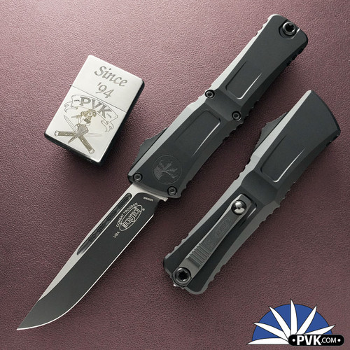 Microtech Combat Troodon Gen 3 1143-1T Single Edge Black Blade, Black Handle Tactical