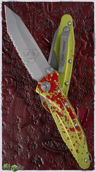 Microtech SOCOM Delta Tanto M/A Zombie-Tech Beadblast Full Serrated