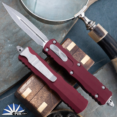 Microtech Dirac 225-10APMR Apocalyptic Blade, Merlot Handle