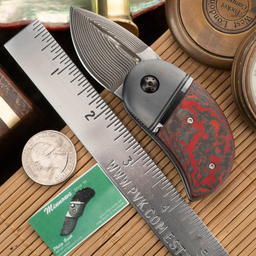 Philip Booth Custom  Scale Release Model 18 Minnow, SG-2 San Mai, Lava Flow Fat Carbon