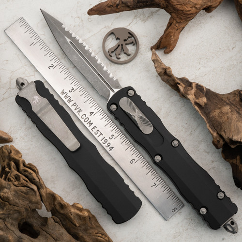 Microtech Dirac Delta 227-12AP Full Serrated Apocalyptic