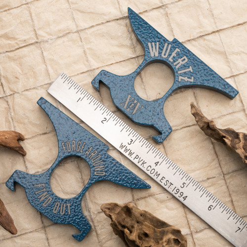 Travis Wuertz  Full Size Anvil Knuck/Paperweight - TW-90 Blue