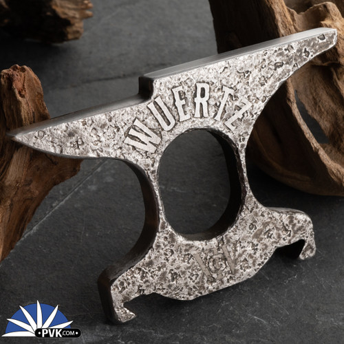 Travis Wuertz  Full Size Anvil Knuck/Paperweight - Hammered V1