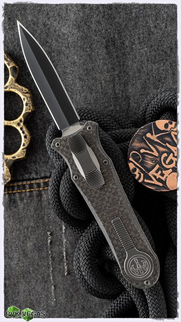 G&G Hawk Custom Deadlock Double Edged Black Coated Blade, LSCF Scales W/Black Hardware