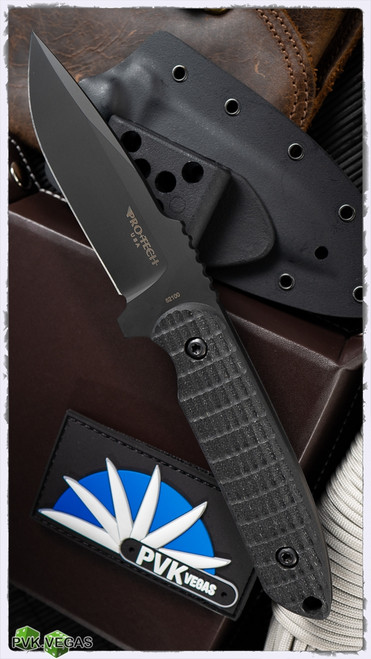 Protech Rockeye Fixed Blade Knife DLC Blade G-1 LG302-M