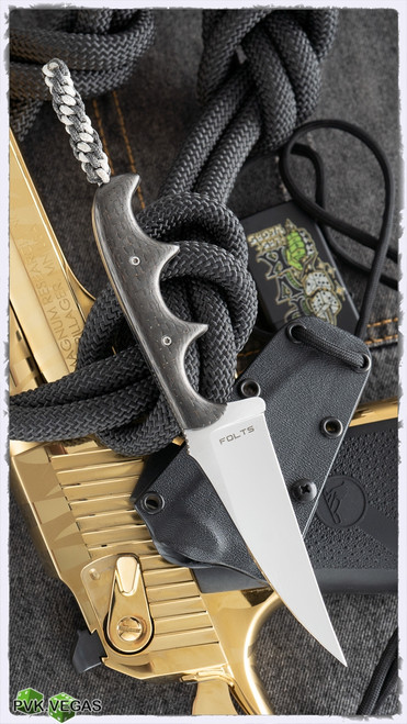 Alan Folts Custom SPEW/Minimalist Handle Carbon Fiber, High Polished Blade