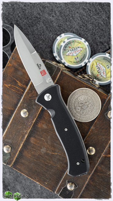Al Mar Mini Sere 2000 Tactical Liner Lock Knife, Black G10