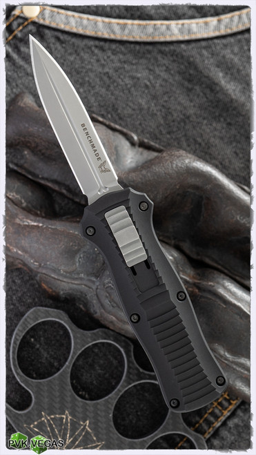 Benchmade Mini Infidel OTF 3350 Silver Blade Black Handle