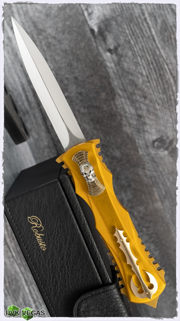 BURN Knives Liviathon Razor D/A OTF Gold & Brass