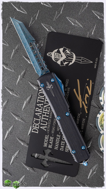 Marfione Custom Ultratech WarHound Blue Spirograph Damascus