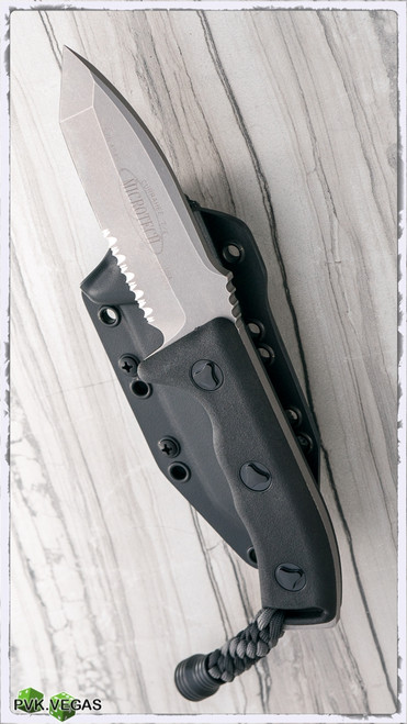 Microtech Currahee Fixed Blade Tanto Stonewash Serrated Blade - PVK