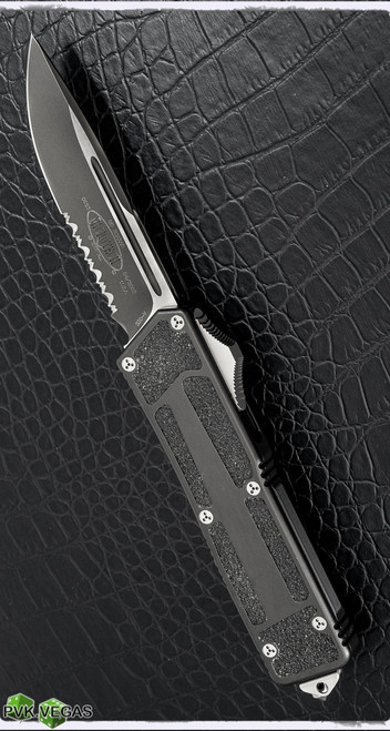 Vintage Microtech Scarab D/A OTF S/E QD 2-Tone Black Blade Serrated
