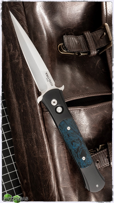 Protech Large Don Automatic Knife Blue Ebonite