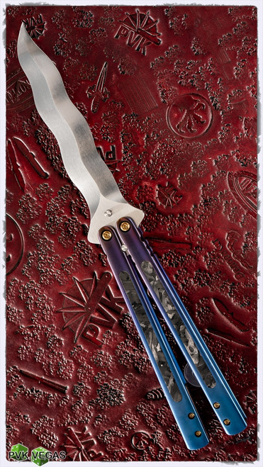 Terry Guinn Kriss Balisong Blue Titanium