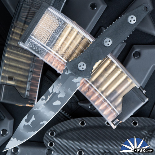 Microtech Socom Alpha 113-2Z Single Edge Zombie Partial Serrated