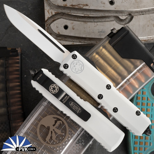 Microtech UTX-85 231-1STD Single Edge White Blade White "Storm Trooper" Handle