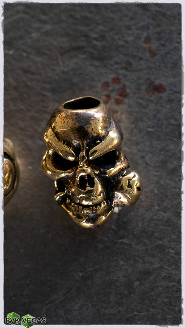 MW Brass Life and Death Skull Bead