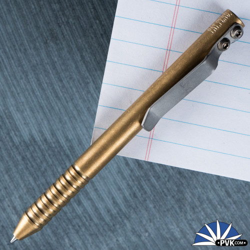 Maverick Customs Full Size FU Flipper Univeral Pen Brass Stonewashed Finish V3