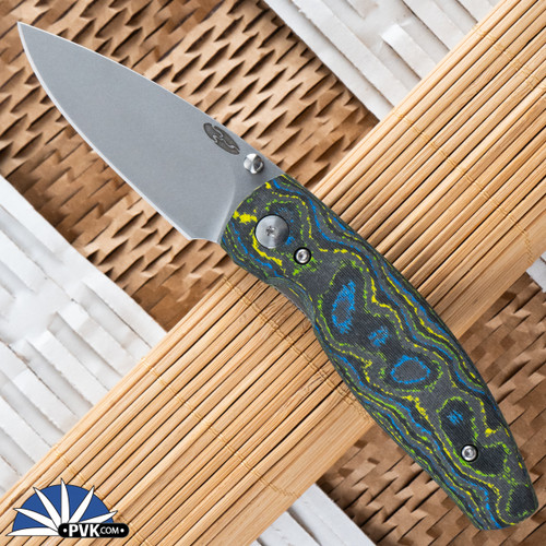 TRM Neutron 2, Stonewash 20CV, Gecko Camo Carbon Fiber Scales