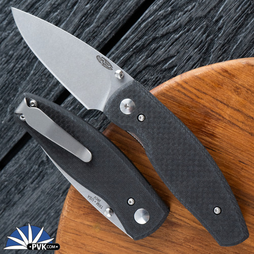 TRM Neutron 2, Stonewash 20CV, Matte Carbon Fiber Scales