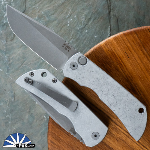 Mcnees Custom Knives PM Mac 2 Auto Magnacut Blade, Atomic Finished Aluminum Handle