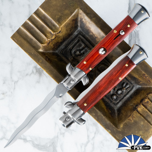 Frank B Italian Stiletto 9" Kris Blade, Redheart Wood (23CM)