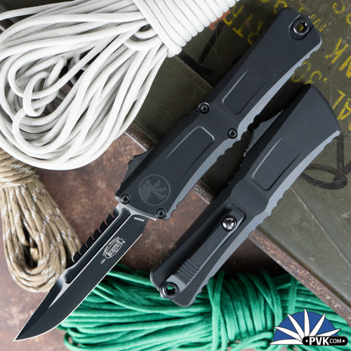 Microtech Combat Troodon Gen 3 1217-1TS Interceptor Black Blade, Black Handle Signature Series Tactical