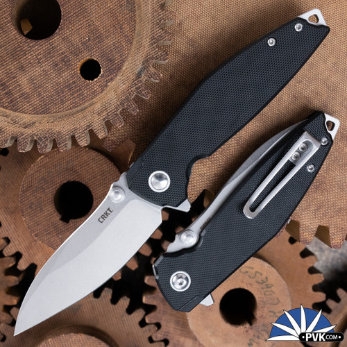 CRKT 5720K Ken Onion Jr Design Assisted Opening Bamboozled, Black