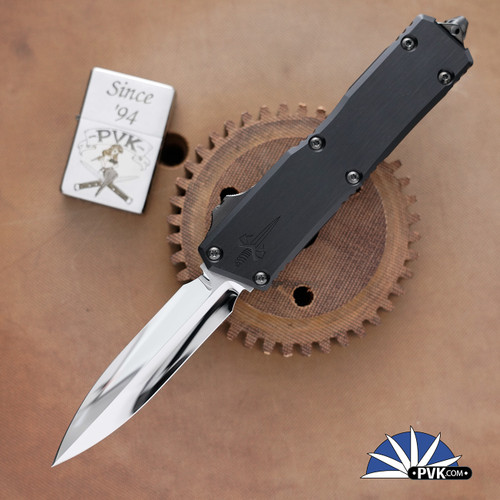 Marfione Custom Executive Scarab 2 Gen 3 1280-HPDLC-MCK D/E Mirror Polished, Black Handle, DLC Hardcut Stainless