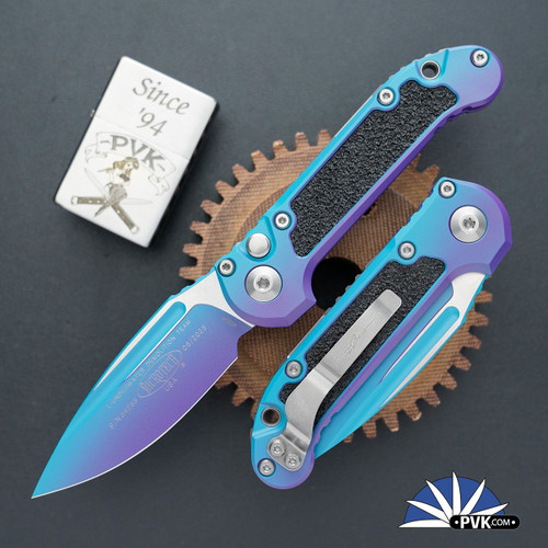 Microtech LUDT Gen 3 1135-1LPAUS Aurora Cerakote Blade, Aurora Cerakote Handle W/Grip Inlay