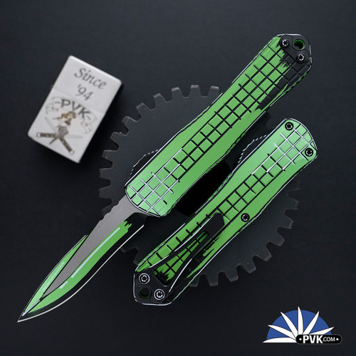 Heretic Knives Manticore-E Magnacut Recurve CEL Shade Toxic Green, Grenade Grip