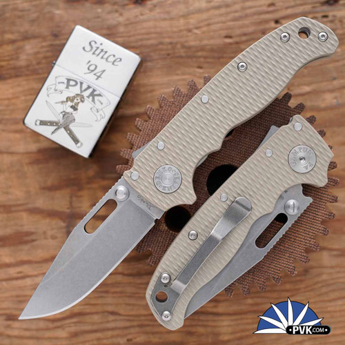 Demko Knives AD20.5 CPM-3V Stonewash Slotted Shark Foot Blade