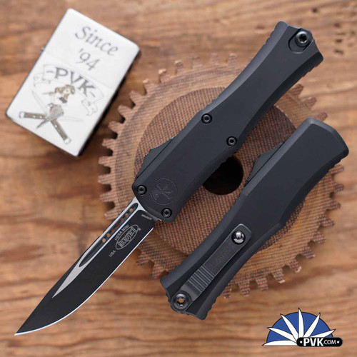Microtech Hera II Mini 1703M-1T Single Edge Black Blade, Black Handle Tactical