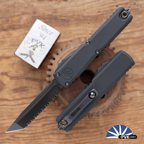Microtech Ultratech ZBP Gen 3 1123-3DLCTSH Tanto DLC Blade, Black Handle Shadow
