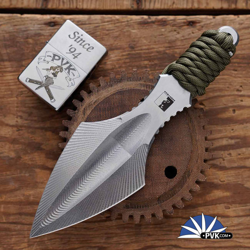 Angryman Apocalypse Spearhead V2 AEB-L With Green Paracord Wrap & OD Kydex Sheath