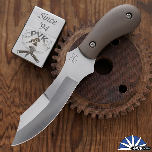 29 Knives Custom Fixed Scimitar S35-VN, Earth  G10 Handle Scales