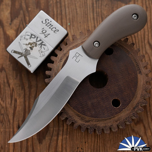 29 Knives Custom Fixed Traditional Bowie S35-VN, Earth G10 Handle Scales